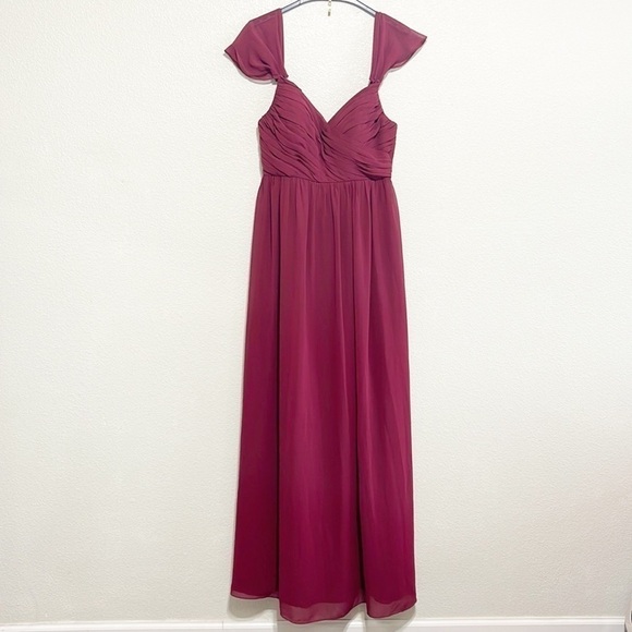 Reverly Kennedy Chiffon Bridesmaid Dress Size 8 - Picture 1 of 16
